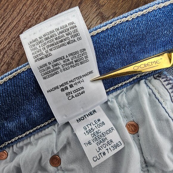 Mother The Weekender Layover Medium Wash Mid Rise Flare Bootcut Jean 30 - Picture 14 of 14